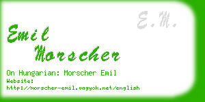emil morscher business card